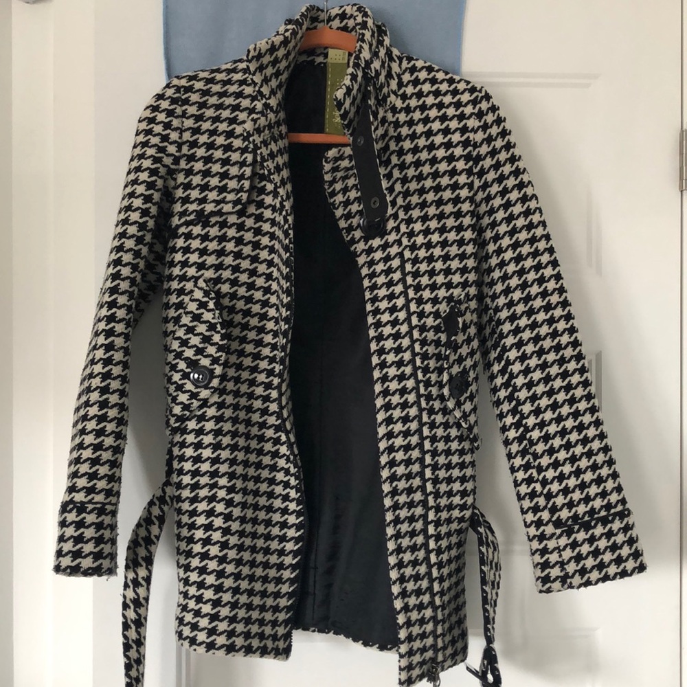 Soia & Kyo houndstooth wool coat